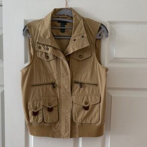 Lauren Ralph Lauren Khaki Utility Vest